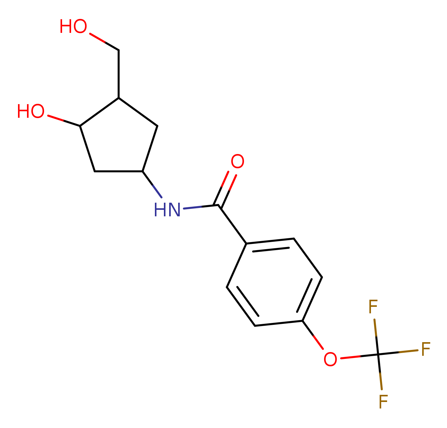 N-[3-hydroxy-4-(hydroxymethyl)cyclopentyl]-4-(trifluoromethoxy)benzamide
