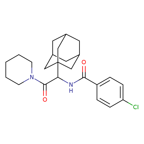 N-[1-(adamantan-1-yl)-2-oxo-2-(piperidin-1-yl)ethyl]-4-chlorobenzamide