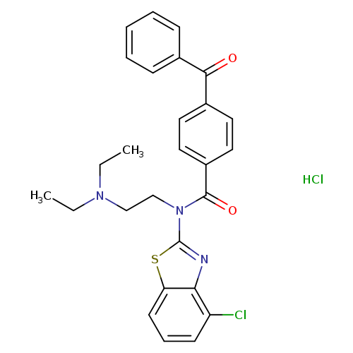 4-benzoyl-N-(4-chloro-1,3-benzothiazol-2-yl)-N-[2-(diethylamino)ethyl]benzamide hydrochloride