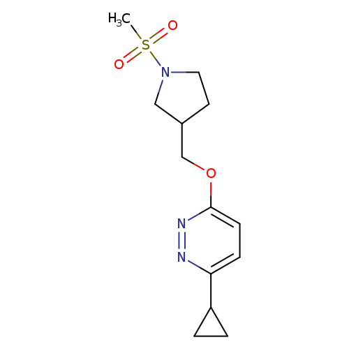 3-cyclopropyl-6-[(1-methanesulfonylpyrrolidin-3-yl)methoxy]pyridazine