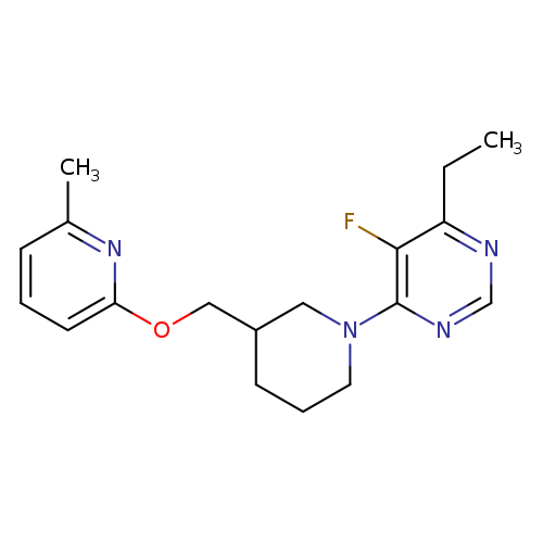 4-ethyl-5-fluoro-6-(3-{[(6-methylpyridin-2-yl)oxy]methyl}piperidin-1-yl)pyrimidine