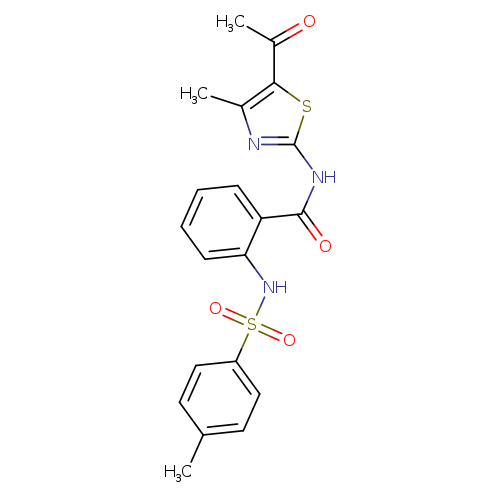 N-(5-acetyl-4-methyl-1,3-thiazol-2-yl)-2-(4-methylbenzenesulfonamido)benzamide
