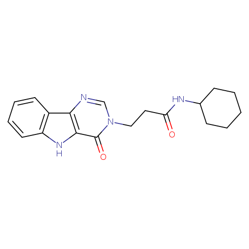 N-cyclohexyl-3-{4-oxo-3H,4H,5H-pyrimido[5,4-b]indol-3-yl}propanamide