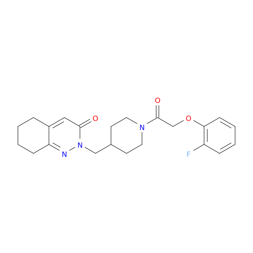 2-({1-[2-(2-fluorophenoxy)acetyl]piperidin-4-yl}methyl)-2,3,5,6,7,8-hexahydrocinnolin-3-one