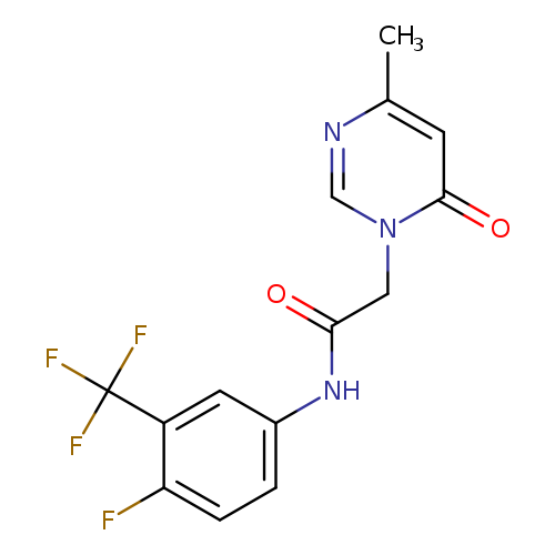 N-[4-fluoro-3-(trifluoromethyl)phenyl]-2-(4-methyl-6-oxo-1,6-dihydropyrimidin-1-yl)acetamide