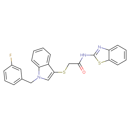 N-(1,3-benzothiazol-2-yl)-2-({1-[(3-fluorophenyl)methyl]-1H-indol-3-yl}sulfanyl)acetamide