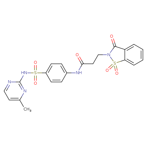 N-{4-[(4-methylpyrimidin-2-yl)sulfamoyl]phenyl}-3-(1,1,3-trioxo-2,3-dihydro-1lambda6,2-benzothiazol-2-yl)propanamide