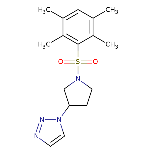 1-[1-(2,3,5,6-tetramethylbenzenesulfonyl)pyrrolidin-3-yl]-1H-1,2,3-triazole