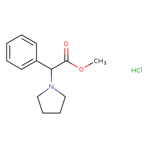 α-phenyl-1-pyrrolidineacetic acid, methyl ester, monohydrochloride