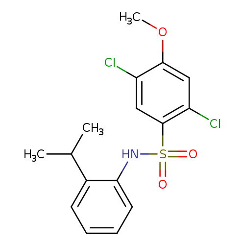 2,5-dichloro-4-methoxy-N-[2-(propan-2-yl)phenyl]benzene-1-sulfonamide