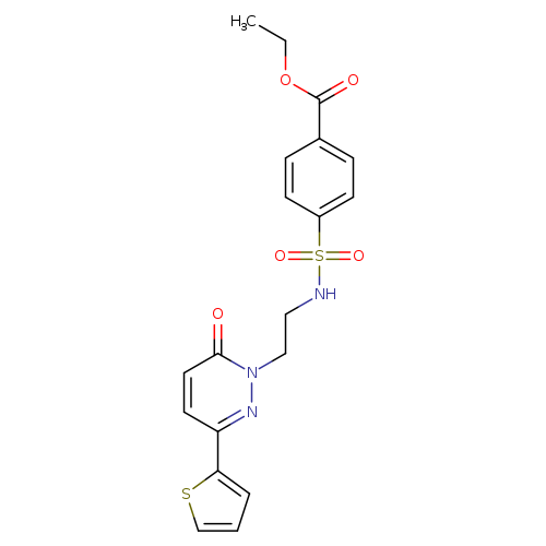 ethyl 4-({2-[6-oxo-3-(thiophen-2-yl)-1,6-dihydropyridazin-1-yl]ethyl}sulfamoyl)benzoate
