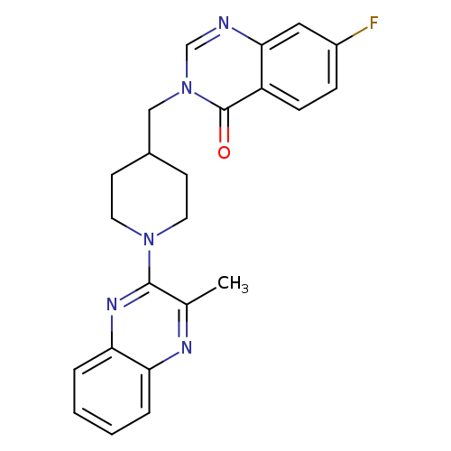 7-fluoro-3-{[1-(3-methylquinoxalin-2-yl)piperidin-4-yl]methyl}-3,4-dihydroquinazolin-4-one