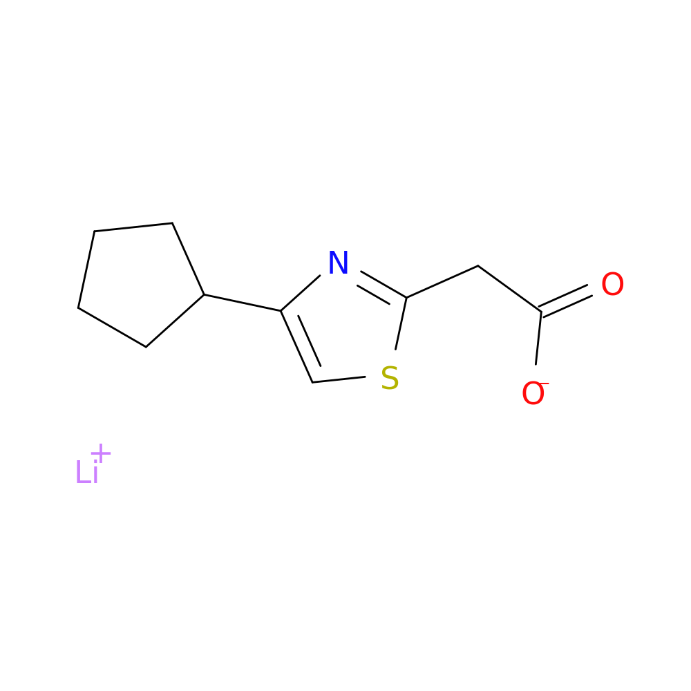 Lithium(1+) ion 2-(4-cyclopentyl-1,3-thiazol-2-yl)acetate