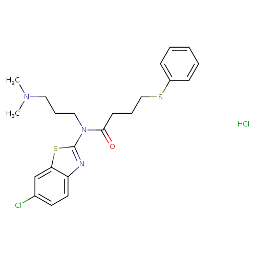 N-(6-chloro-1,3-benzothiazol-2-yl)-N-[3-(dimethylamino)propyl]-4-(phenylsulfanyl)butanamide hydrochloride