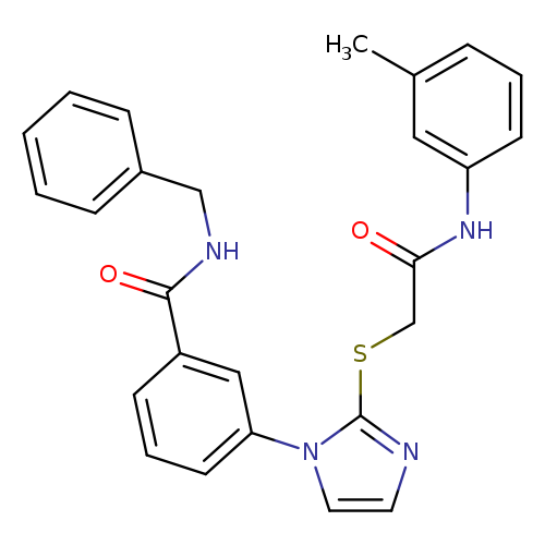 N-benzyl-3-[2-({[(3-methylphenyl)carbamoyl]methyl}sulfanyl)-1H-imidazol-1-yl]benzamide