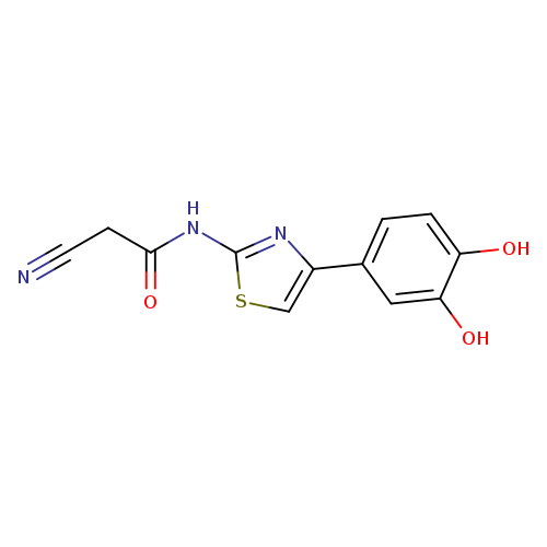 2-cyano-N-[4-(3,4-dihydroxyphenyl)-1,3-thiazol-2-yl]acetamide