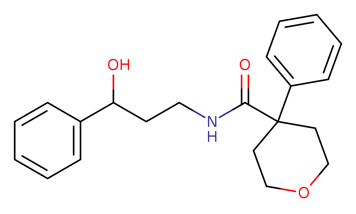 N-(3-hydroxy-3-phenylpropyl)-4-phenyloxane-4-carboxamide