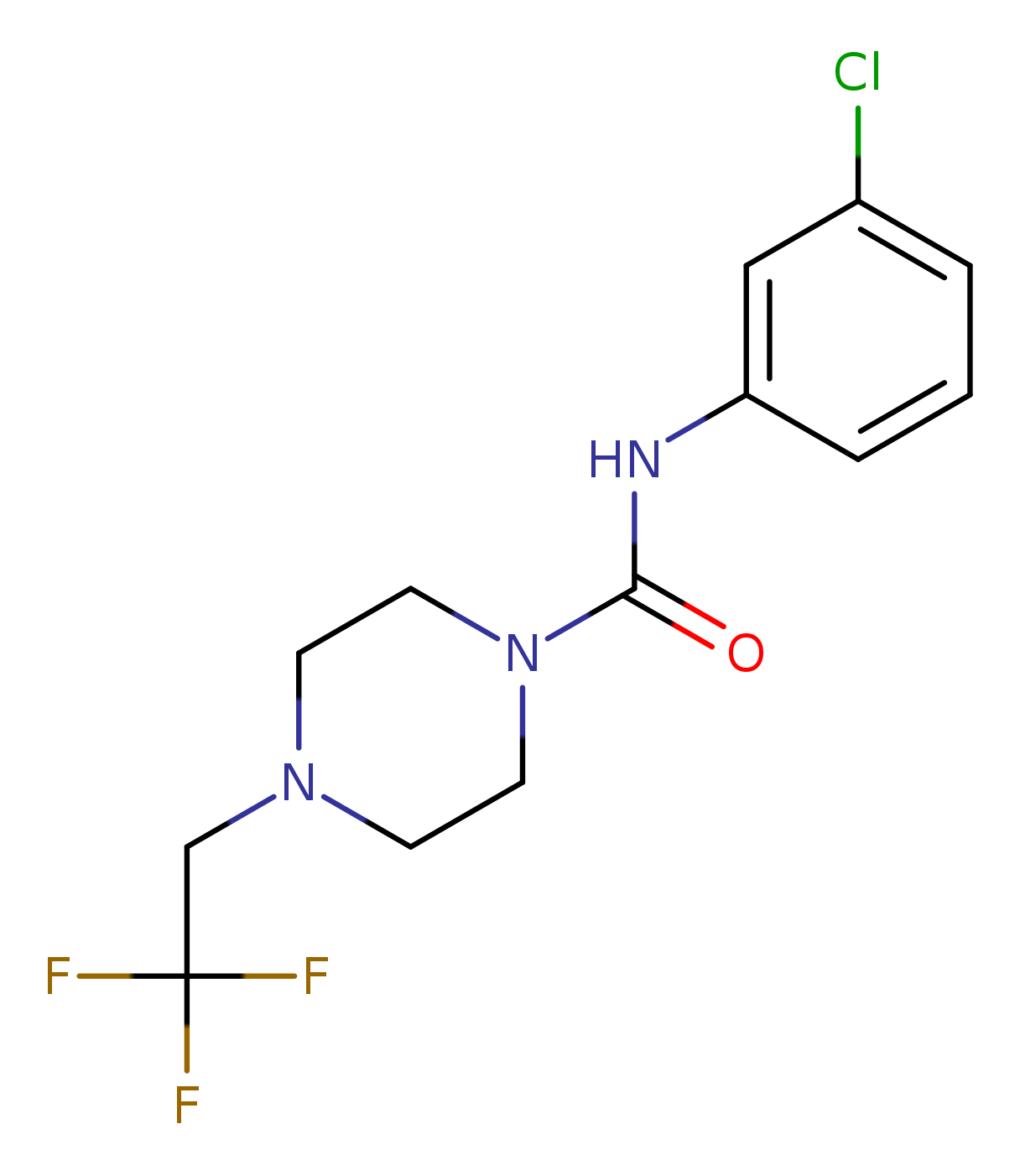 N-(3-chlorophenyl)-4-(2,2,2-trifluoroethyl)piperazine-1-carboxamide