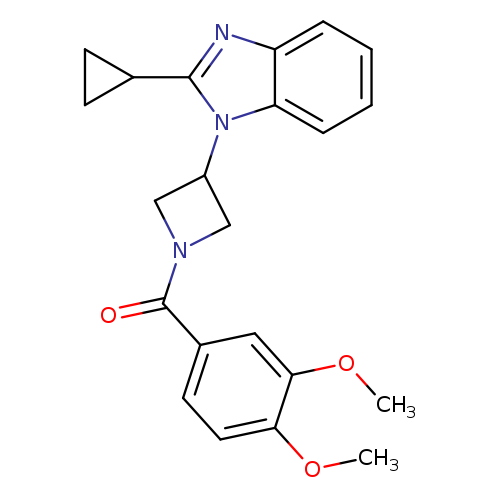 2-cyclopropyl-1-[1-(3,4-dimethoxybenzoyl)azetidin-3-yl]-1H-1,3-benzodiazole
