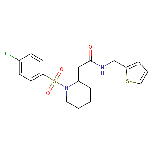 2-[1-(4-chlorobenzenesulfonyl)piperidin-2-yl]-N-[(thiophen-2-yl)methyl]acetamide