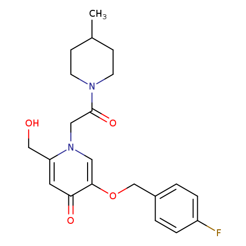 5-[(4-fluorophenyl)methoxy]-2-(hydroxymethyl)-1-[2-(4-methylpiperidin-1-yl)-2-oxoethyl]-1,4-dihydropyridin-4-one