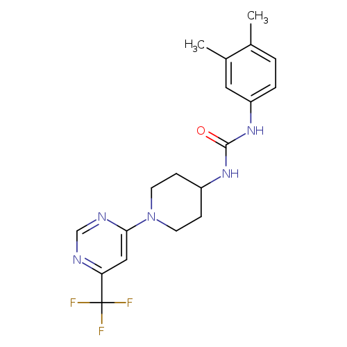 1-(3,4-dimethylphenyl)-3-{1-[6-(trifluoromethyl)pyrimidin-4-yl]piperidin-4-yl}urea