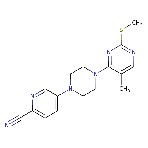 5-{4-[5-methyl-2-(methylsulfanyl)pyrimidin-4-yl]piperazin-1-yl}pyridine-2-carbonitrile