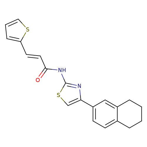 (2E)-N-[4-(5,6,7,8-tetrahydronaphthalen-2-yl)-1,3-thiazol-2-yl]-3-(thiophen-2-yl)prop-2-enamide