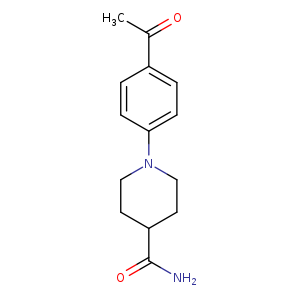 1-(4-acetylphenyl)piperidine-4-carboxamide