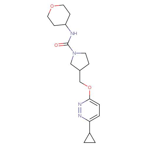 3-{[(6-cyclopropylpyridazin-3-yl)oxy]methyl}-N-(oxan-4-yl)pyrrolidine-1-carboxamide