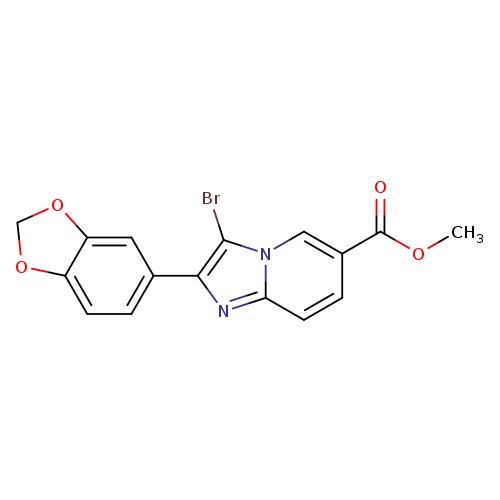methyl 2-(2H-1,3-benzodioxol-5-yl)-3-bromoimidazo[1,2-a]pyridine-6-carboxylate
