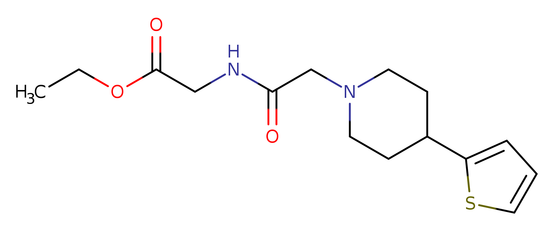 ethyl 2-{2-[4-(thiophen-2-yl)piperidin-1-yl]acetamido}acetate