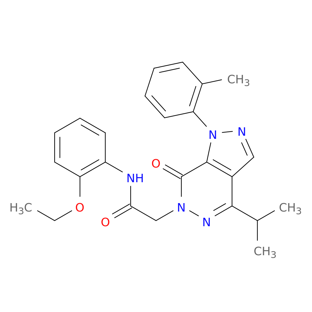 N-(2-ethoxyphenyl)-2-[1-(2-methylphenyl)-7-oxo-4-(propan-2-yl)-1H,6H,7H-pyrazolo[3,4-d]pyridazin-6-yl]acetamide