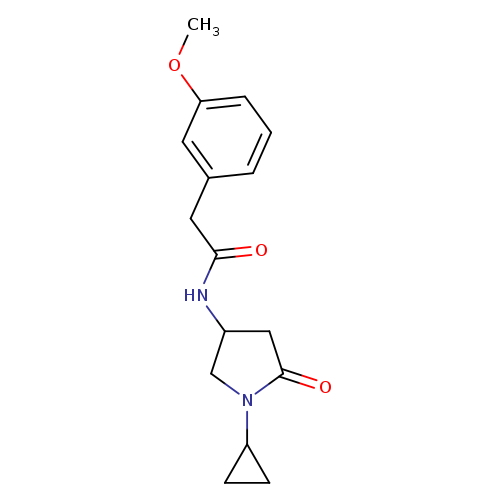 N-(1-cyclopropyl-5-oxopyrrolidin-3-yl)-2-(3-methoxyphenyl)acetamide