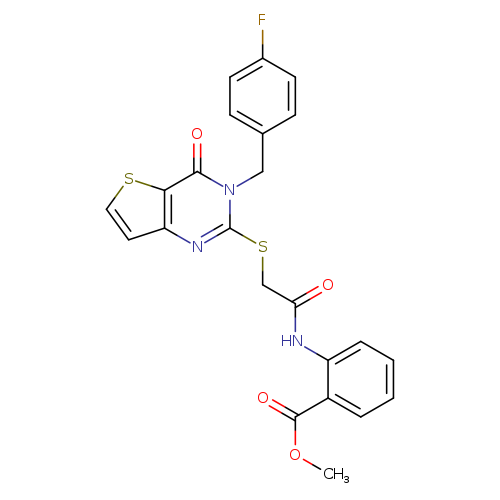 methyl 2-[2-({3-[(4-fluorophenyl)methyl]-4-oxo-3H,4H-thieno[3,2-d]pyrimidin-2-yl}sulfanyl)acetamido]benzoate