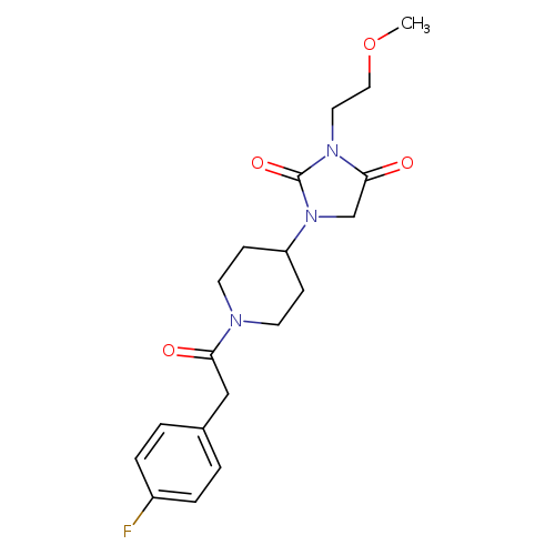 1-{1-[2-(4-fluorophenyl)acetyl]piperidin-4-yl}-3-(2-methoxyethyl)imidazolidine-2,4-dione