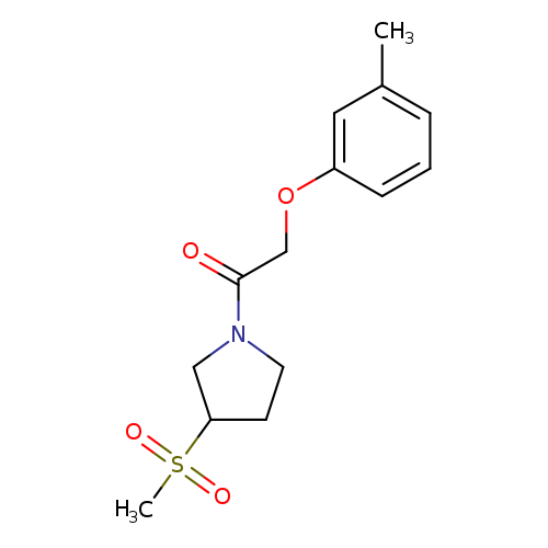 1-(3-methanesulfonylpyrrolidin-1-yl)-2-(3-methylphenoxy)ethan-1-one