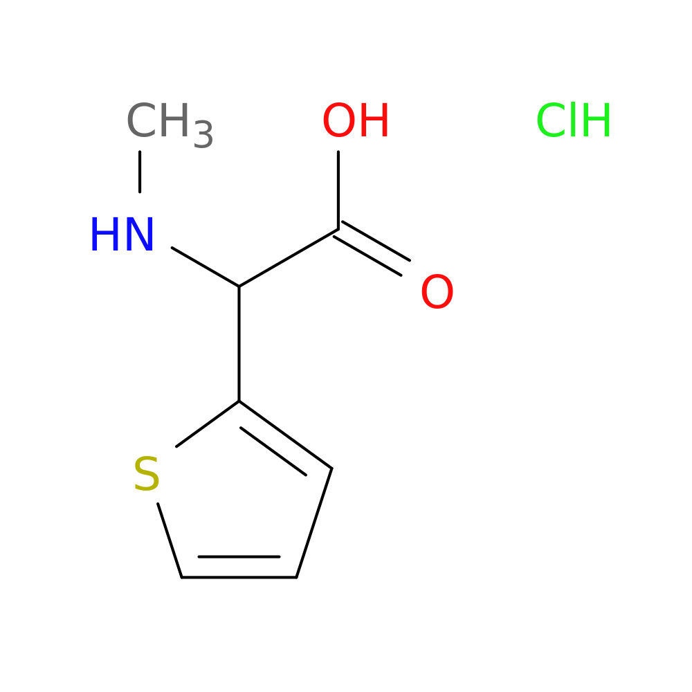 (methylamino)(2-thienyl)acetic acid hydrochloride