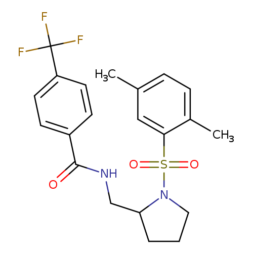 N-{[1-(2,5-dimethylbenzenesulfonyl)pyrrolidin-2-yl]methyl}-4-(trifluoromethyl)benzamide
