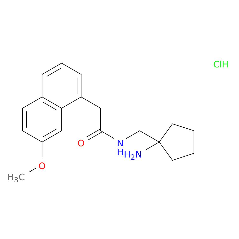 N-[(1-aminocyclopentyl)methyl]-2-(7-methoxynaphthalen-1-yl)acetamide hydrochloride