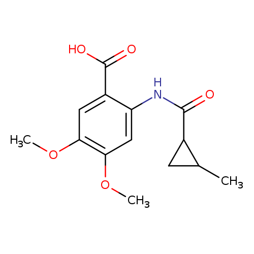 4,5-dimethoxy-2-(2-methylcyclopropaneamido)benzoic acid