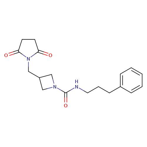 3-[(2,5-dioxopyrrolidin-1-yl)methyl]-N-(3-phenylpropyl)azetidine-1-carboxamide