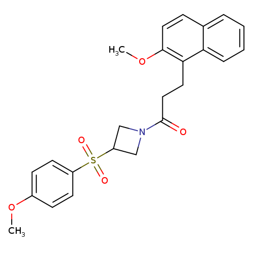 1-[3-(4-methoxybenzenesulfonyl)azetidin-1-yl]-3-(2-methoxynaphthalen-1-yl)propan-1-one