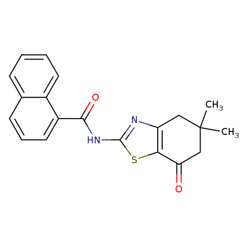 N-(5,5-dimethyl-7-oxo-4,5,6,7-tetrahydro-1,3-benzothiazol-2-yl)naphthalene-1-carboxamide