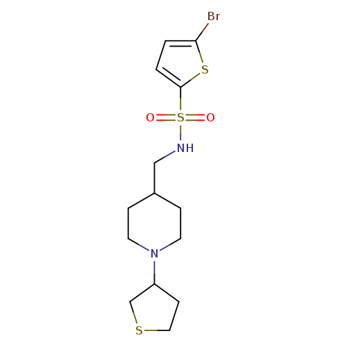 5-bromo-N-{[1-(thiolan-3-yl)piperidin-4-yl]methyl}thiophene-2-sulfonamide