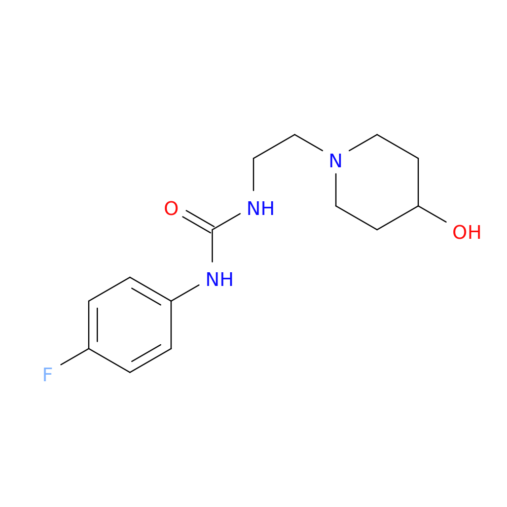 1-(4-fluorophenyl)-3-[2-(4-hydroxypiperidin-1-yl)ethyl]urea