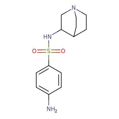 4-amino-N-{1-azabicyclo[2.2.2]octan-3-yl}benzene-1-sulfonamide