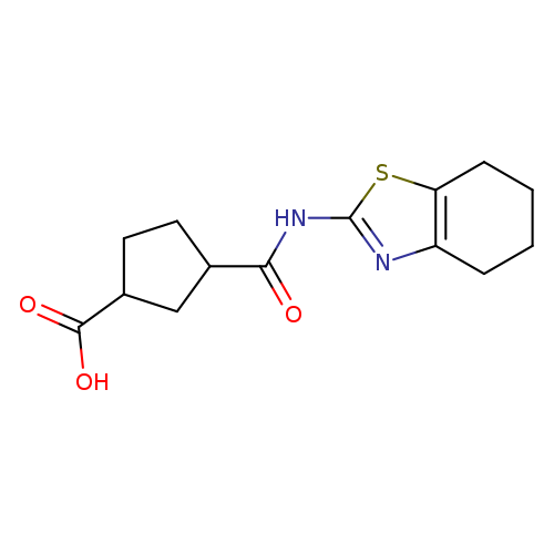 3-[(4,5,6,7-tetrahydro-1,3-benzothiazol-2-yl)carbamoyl]cyclopentane-1-carboxylic acid