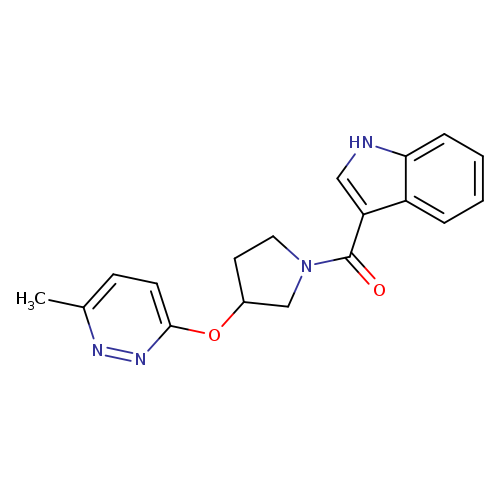 3-{3-[(6-methylpyridazin-3-yl)oxy]pyrrolidine-1-carbonyl}-1H-indole