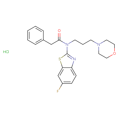 N-(6-fluoro-1,3-benzothiazol-2-yl)-N-[3-(morpholin-4-yl)propyl]-2-phenylacetamide hydrochloride